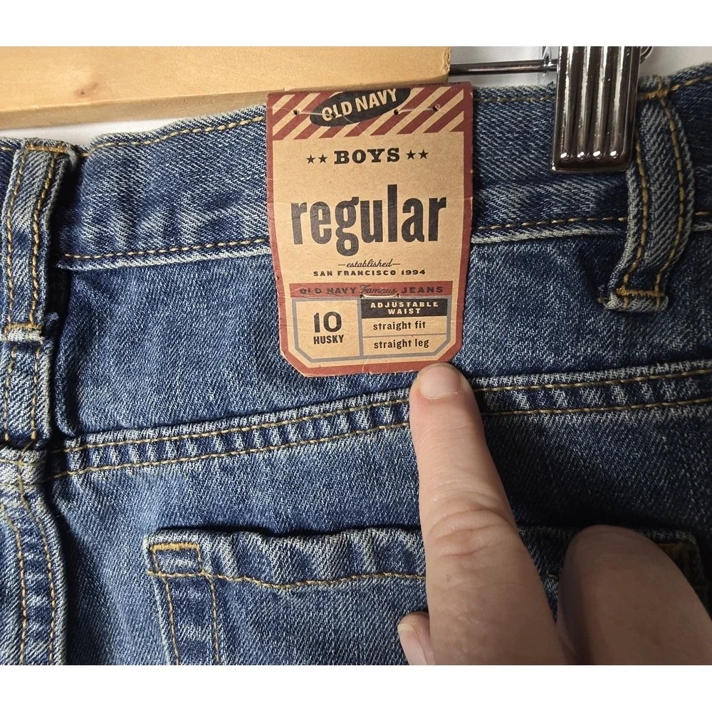 Old Navy Youth Jeans Size 10/12‎ Husky Adjustable Waist Medium Wash   (A9)